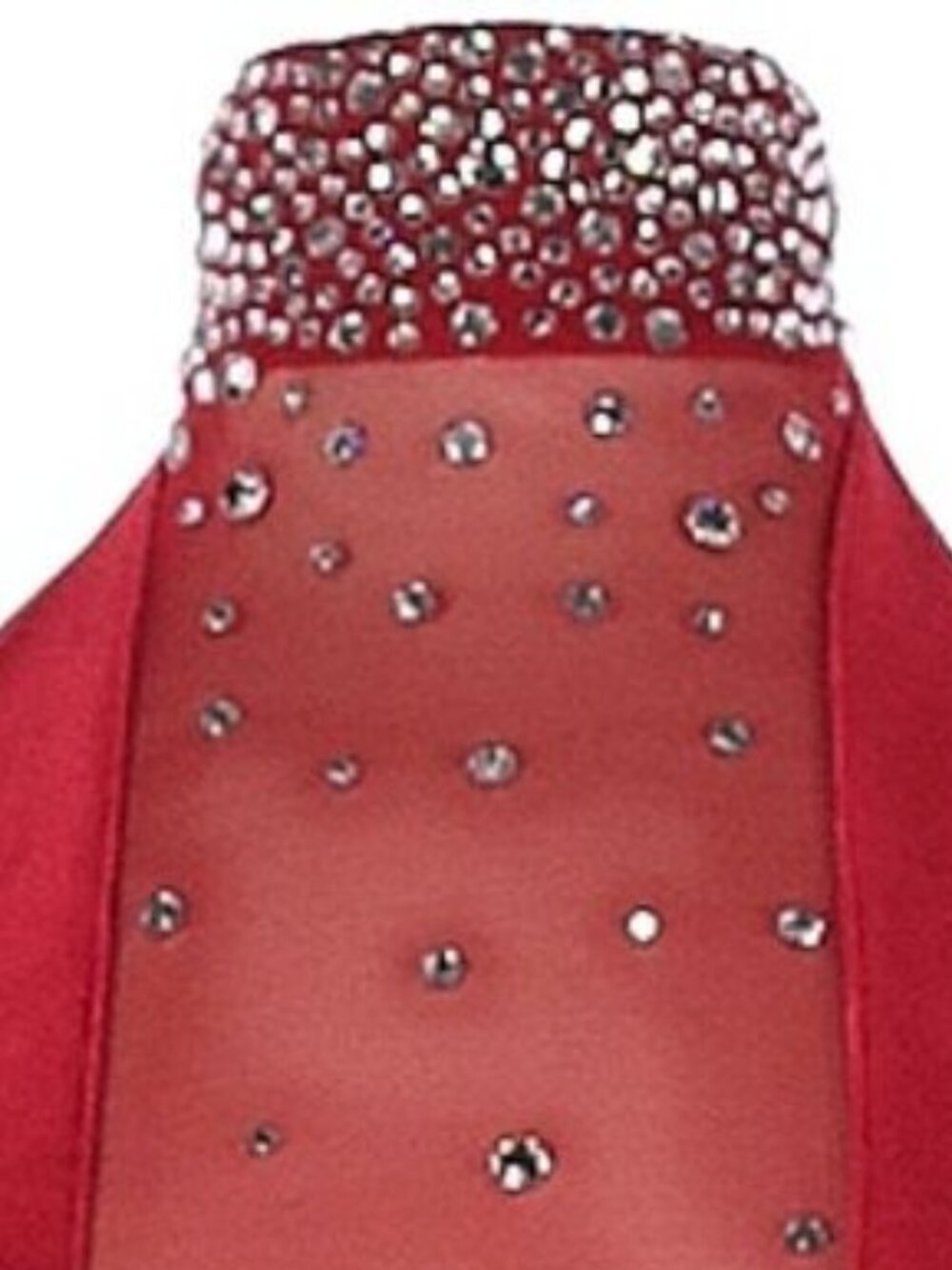 π₯SHOWSTOPPER!π₯VTG Velvet/ Rhinestones/ Mesh Bodycon Maxi Dress in Red - Picture 6 of 16